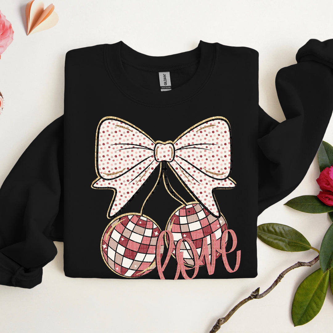 Love Bow Cherries DTF Print