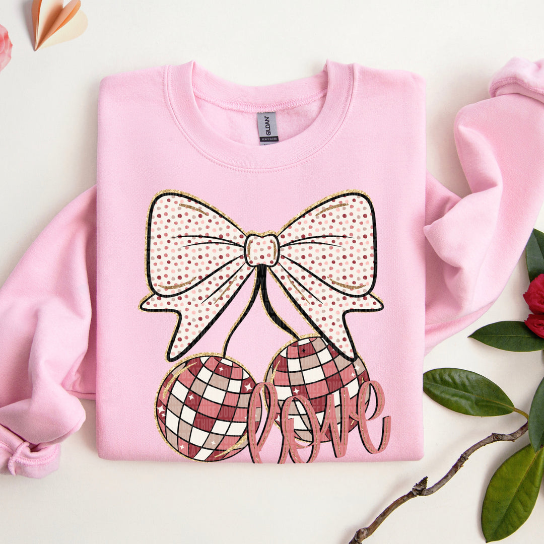 Love Bow Cherries DTF Print