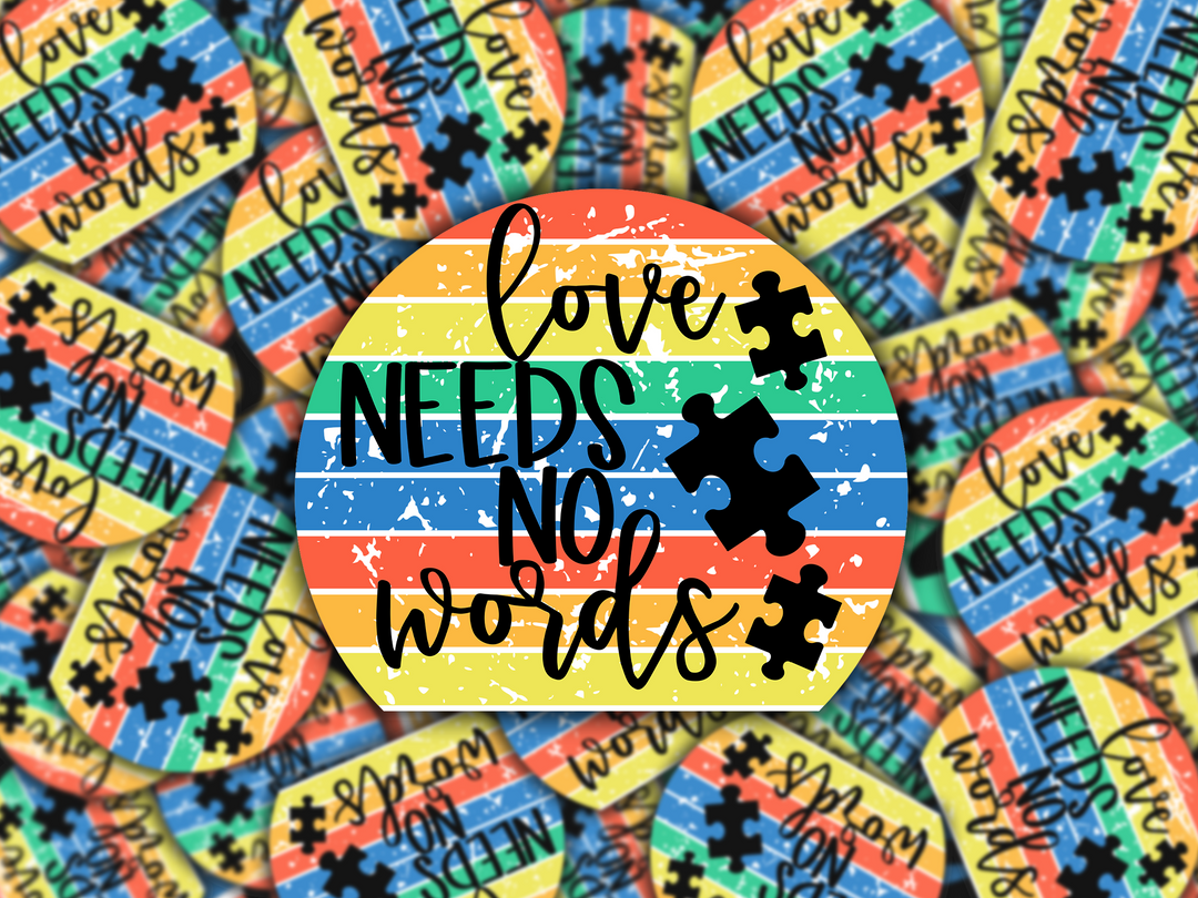 Love Needs No Words Die Cut Stickers