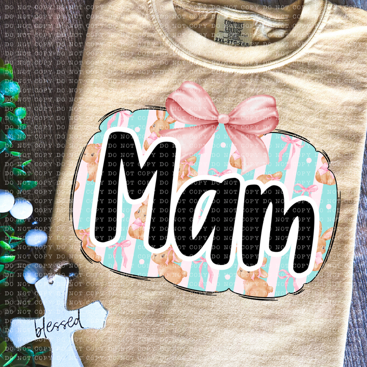 Coquette Bunny Names DTF Print