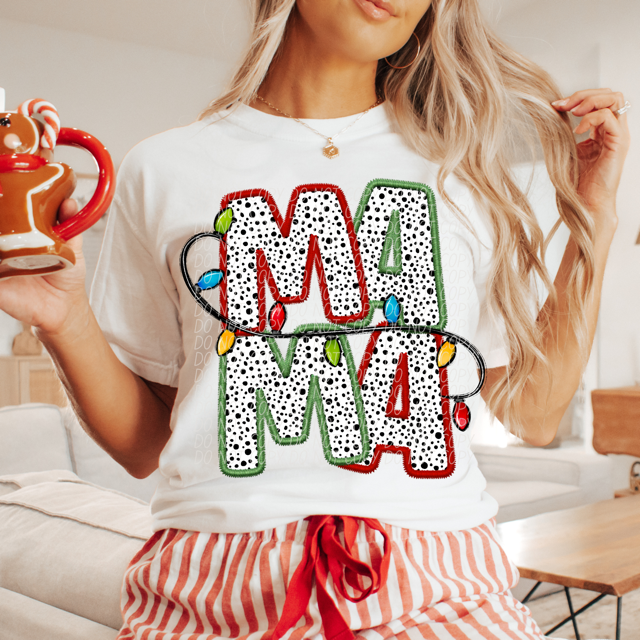 Mama Dots Stacked DTF Print