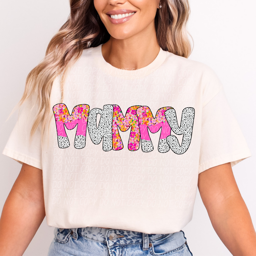 Happy Flowers Names DTF Print