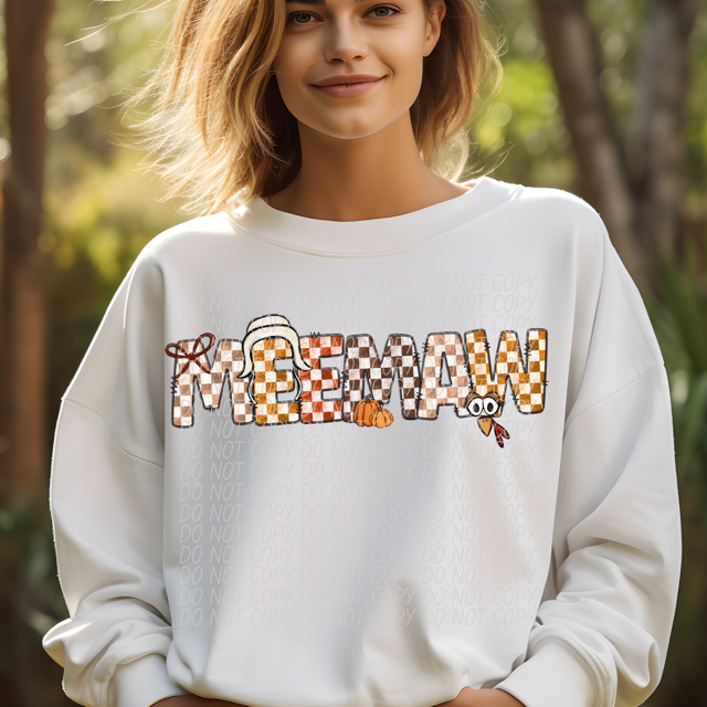 Thanksgiving Names DTF Print