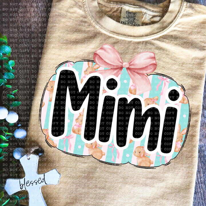Coquette Bunny Names DTF Print