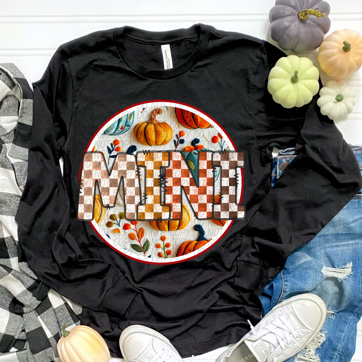 Mini Fall Checks DTF Print