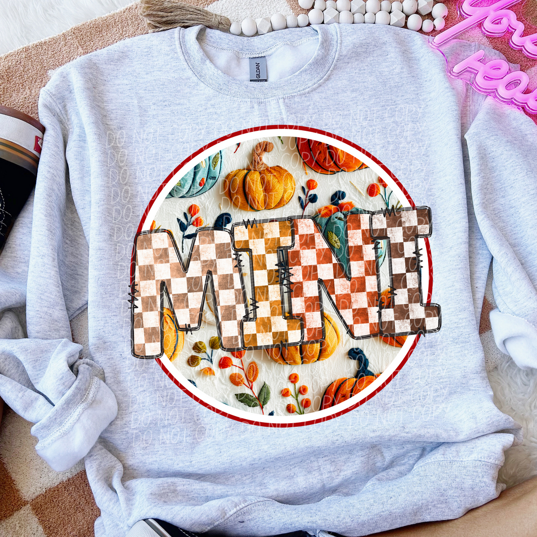 Mini Fall Checks DTF Print