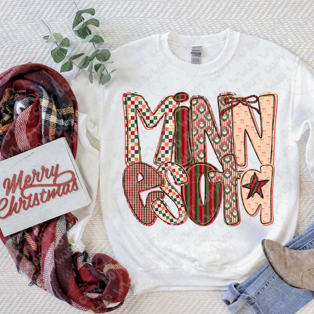 Merry State Alpha DTF Print