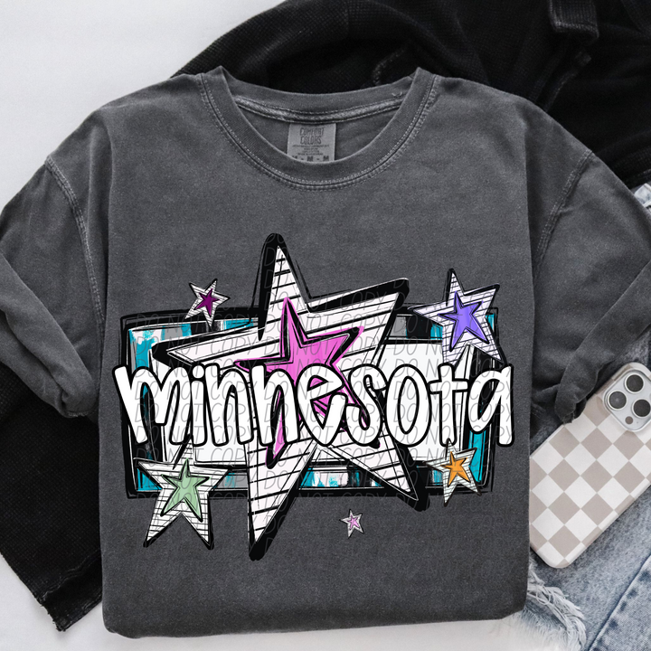 Bright Stars States DTF Print