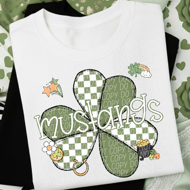 St Patrick Clover Mascots DTF Print