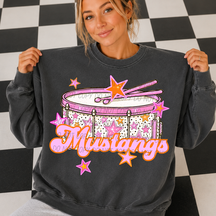 Pink Band Mascot DTF Print