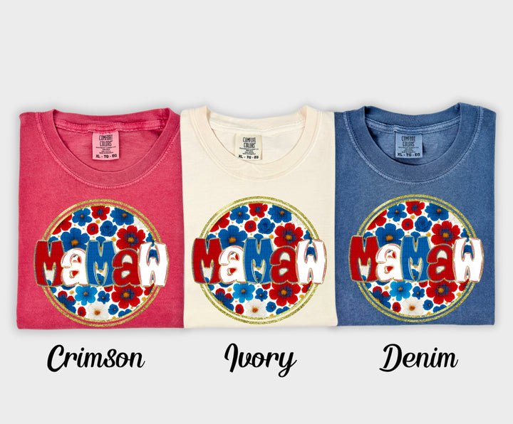 Floral 4th Of July Collection DTF Print