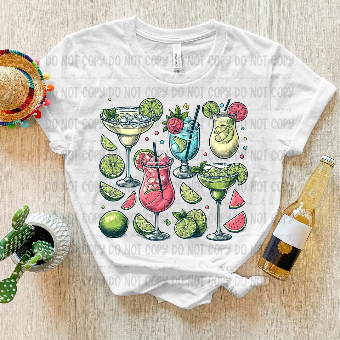 Margaritas Collage DTF Print