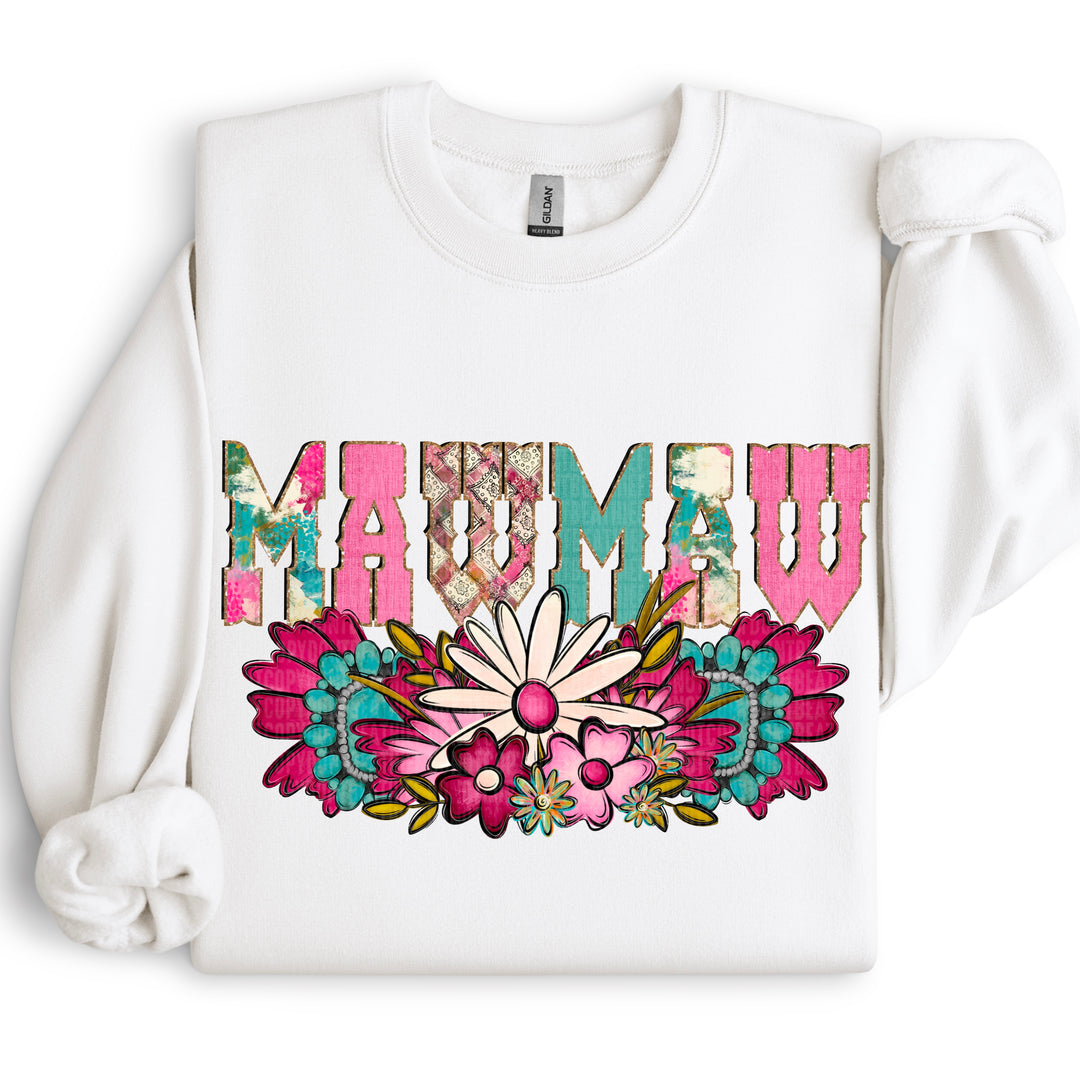 Western Floral Names DTF Print