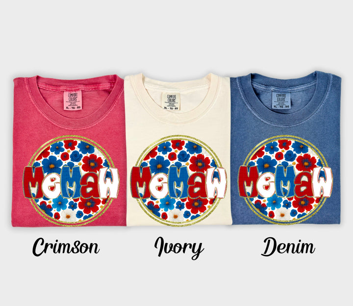Floral 4th Of July Collection DTF Print