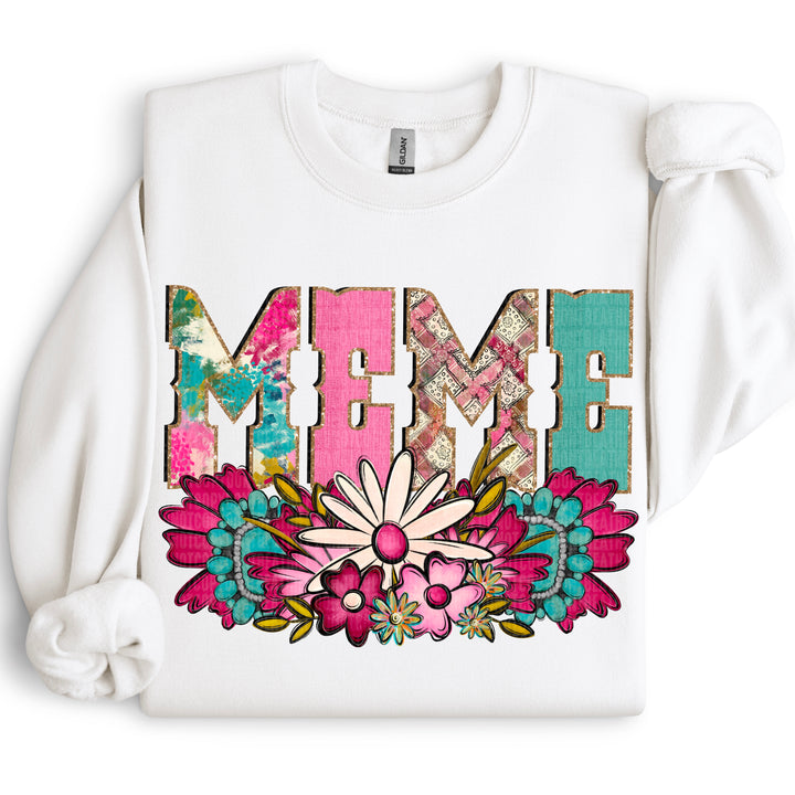 Western Floral Names DTF Print