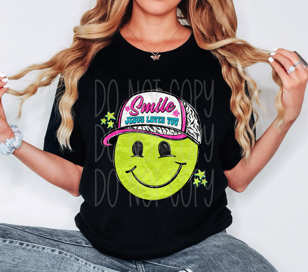 Smile Jesus Loves You DTF Print
