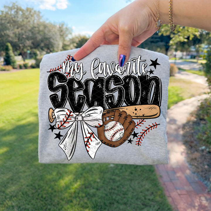 My Favorite Season Baseball DTF Print