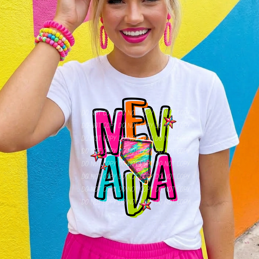 Neon States DTF Print