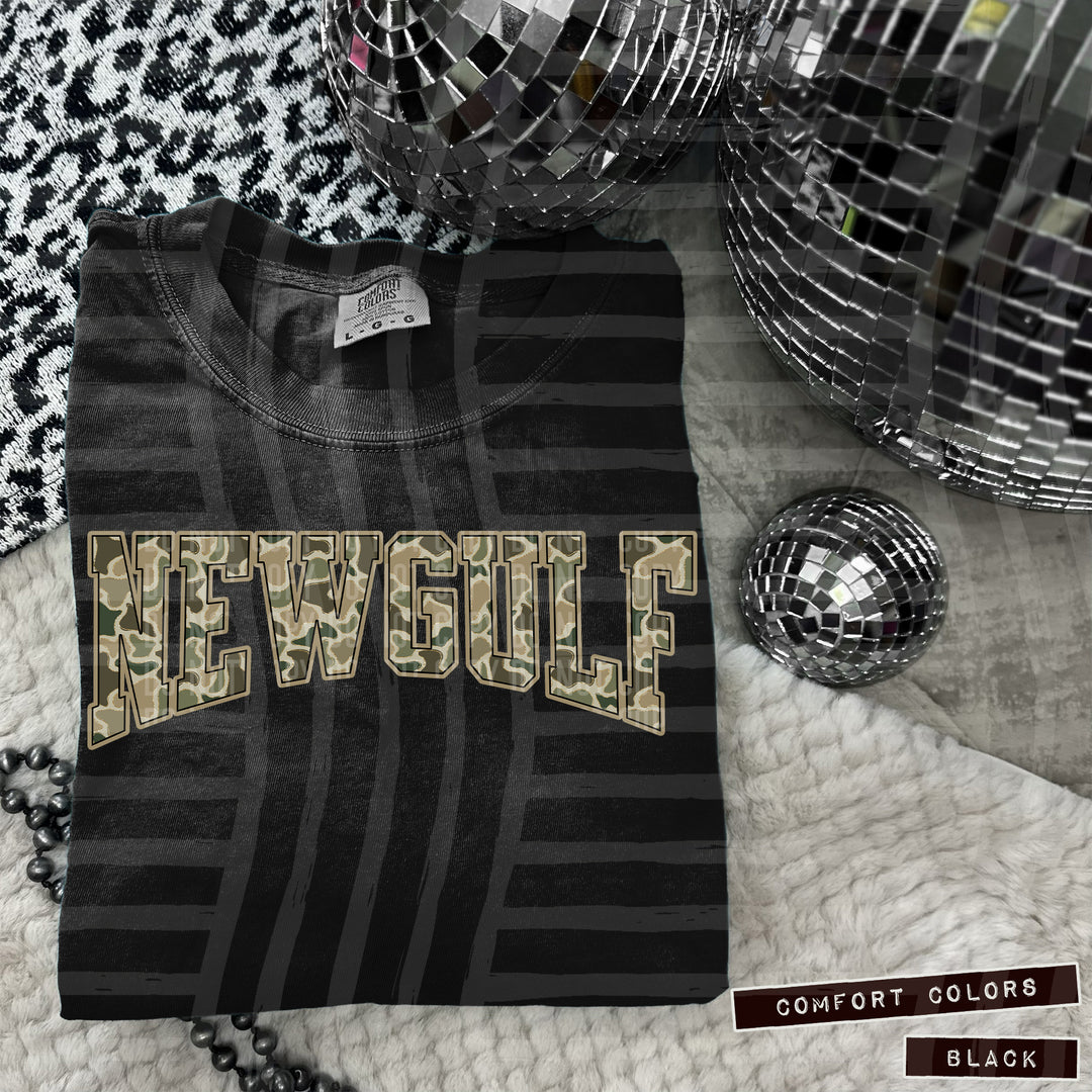 Simple Camo Arched Glitter Mascots DTF Print