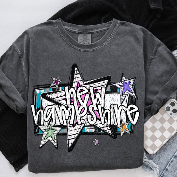 Bright Stars States DTF Print