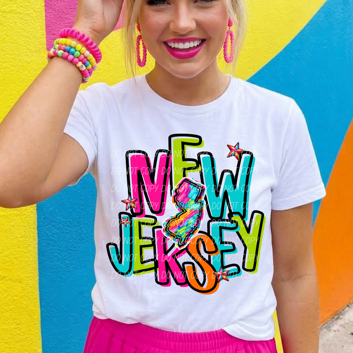 Neon States DTF Print