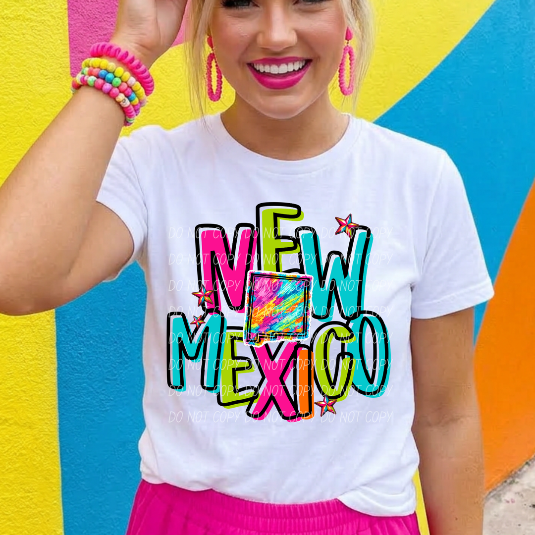Neon States DTF Print