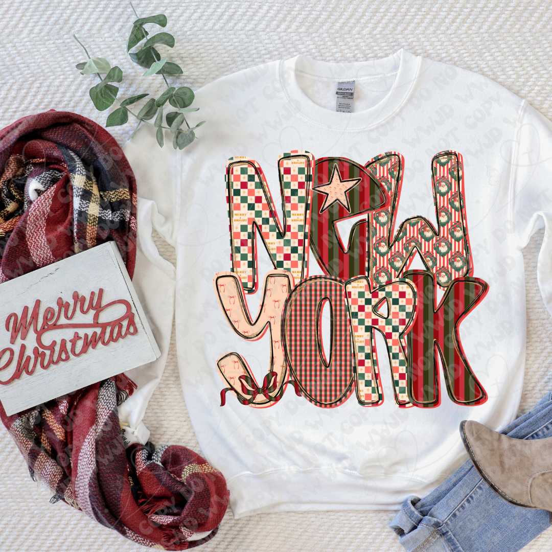 Merry State Alpha DTF Print