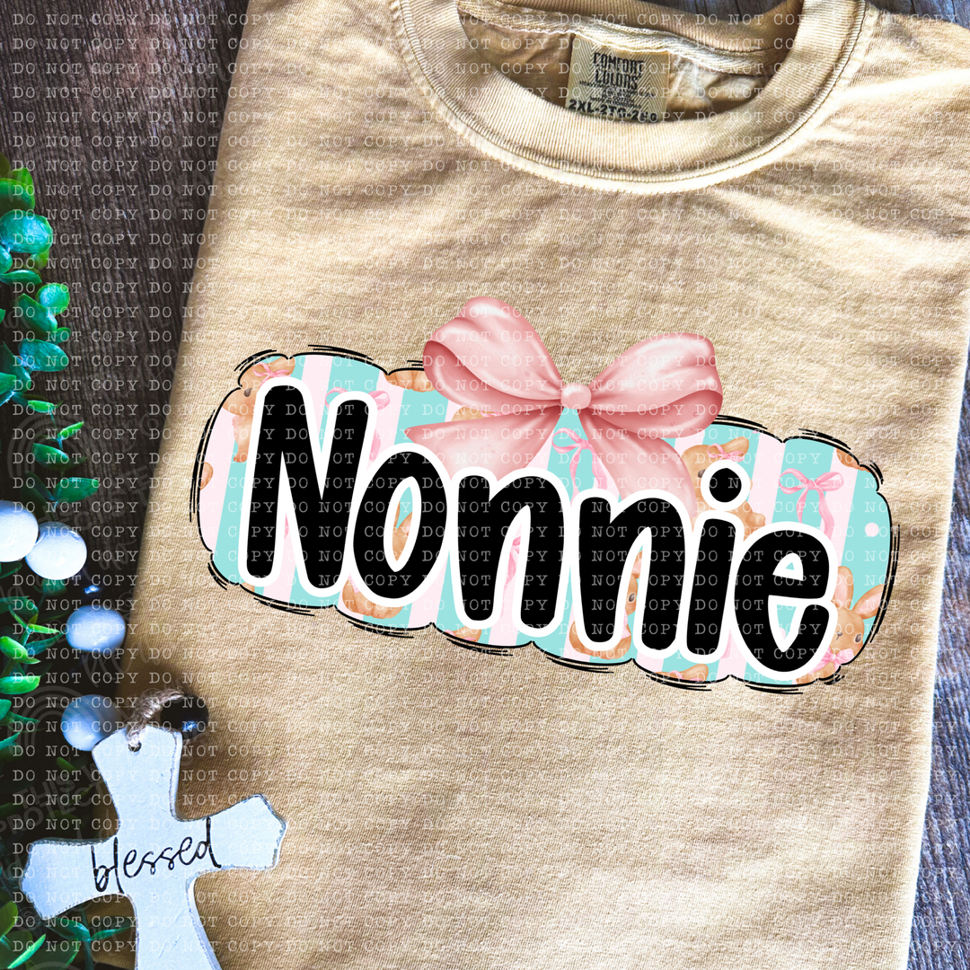 Coquette Bunny Names DTF Print