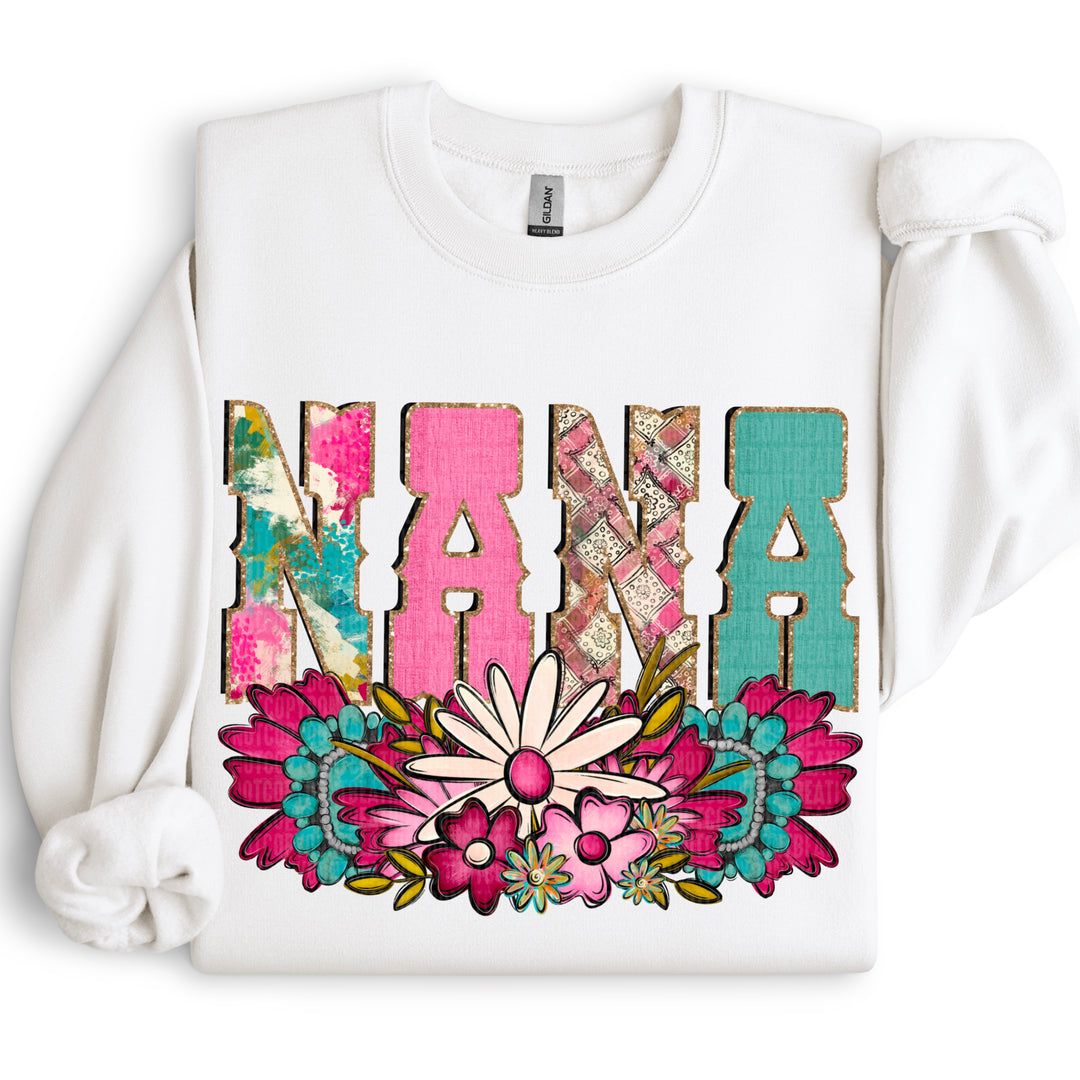 Western Floral Names DTF Print