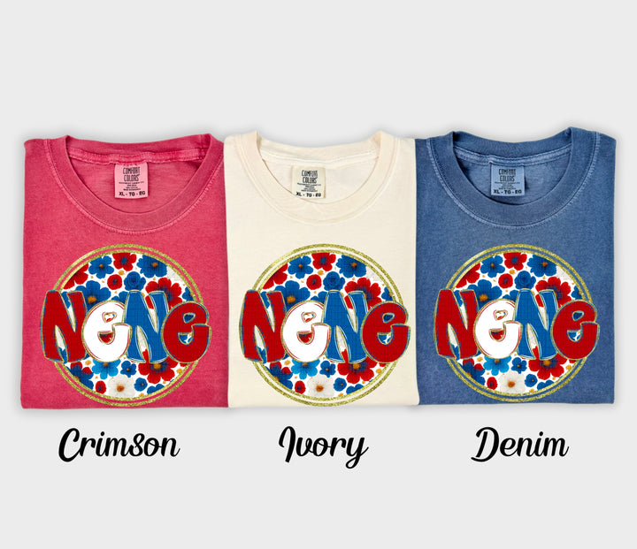 Floral 4th Of July Collection DTF Print