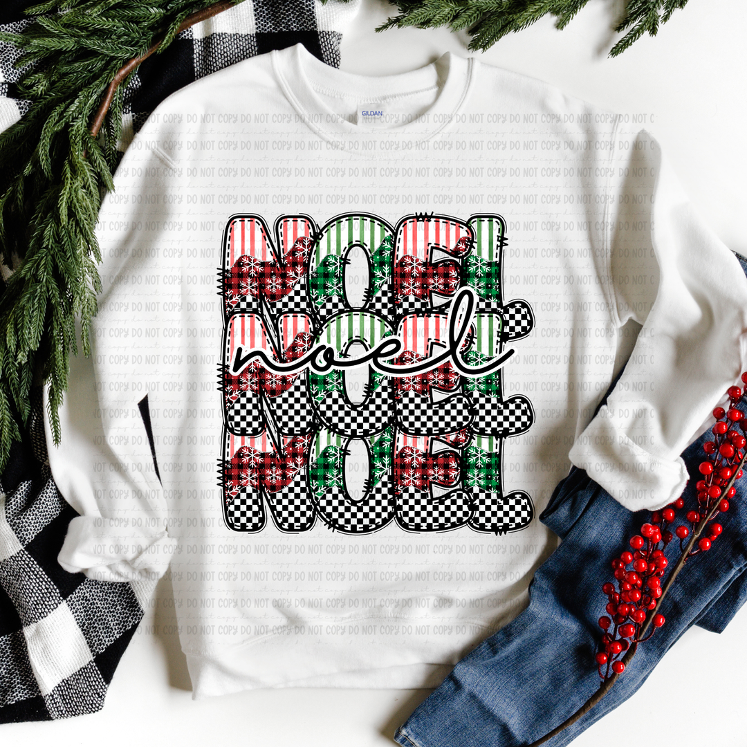 Noel Christmas Stacked DTF Print