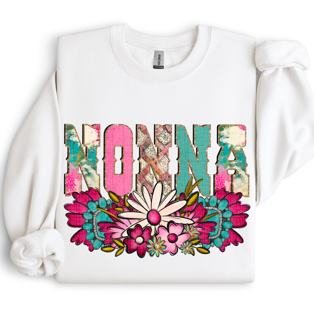 Western Floral Names DTF Print