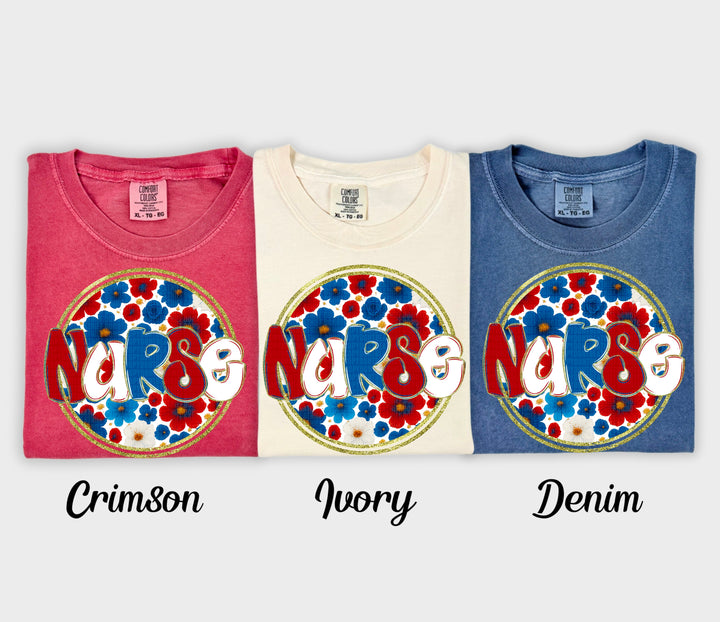 Floral 4th Of July Collection DTF Print