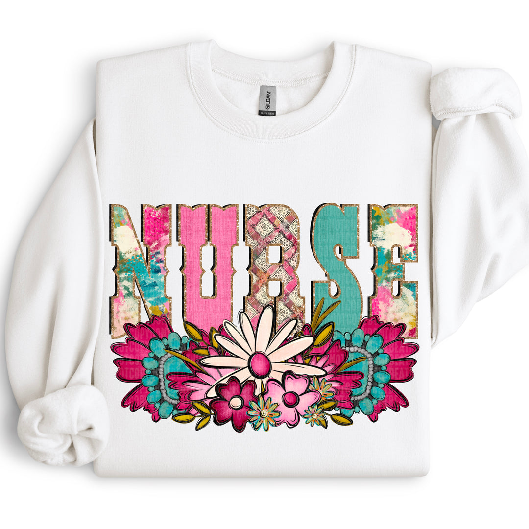 Western Floral Names DTF Print