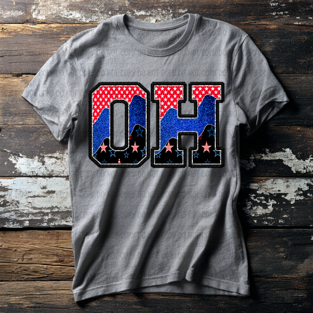 Patriotic States DTF Print