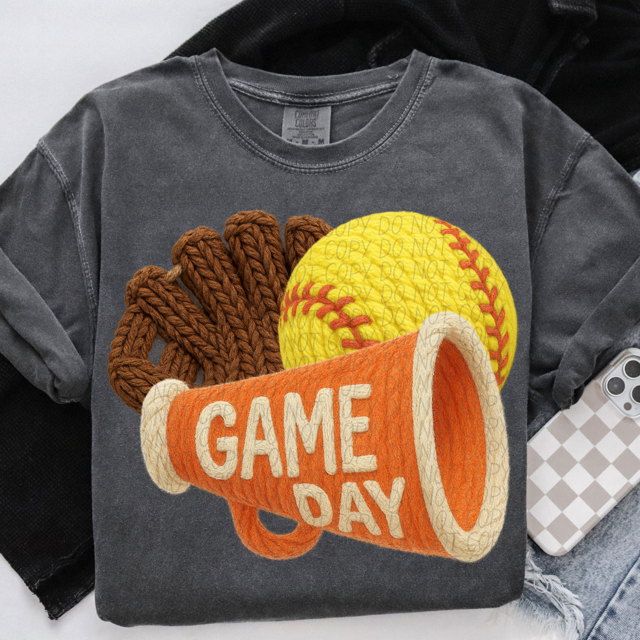 Yarn Softball Game Day DTF Print