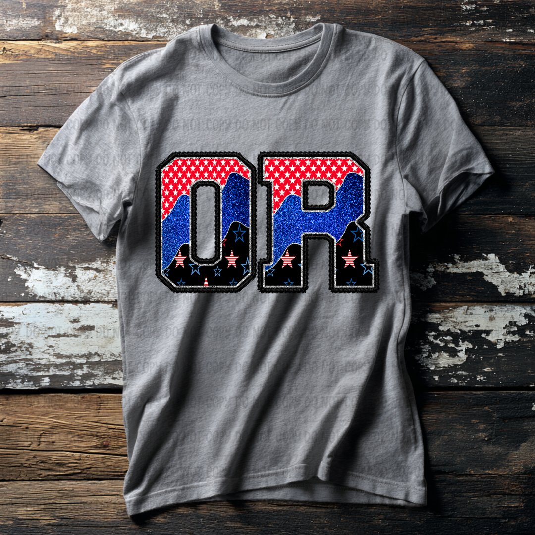 Patriotic States DTF Print