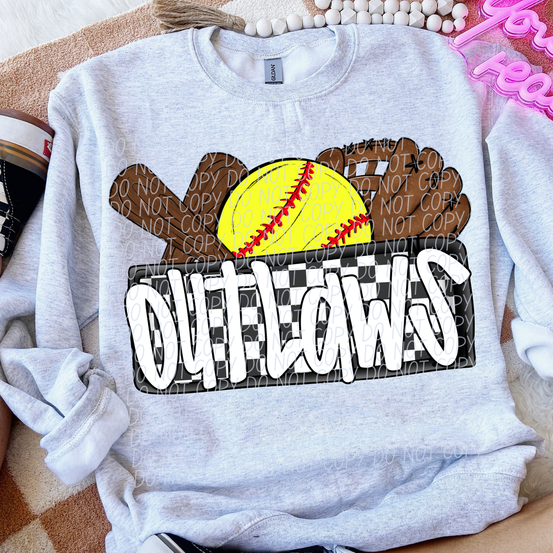 Softball Mascots DTF Print