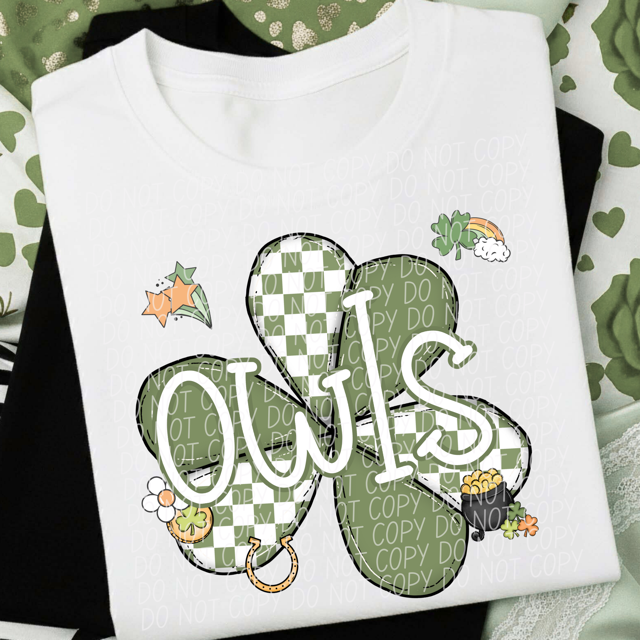 St Patrick Clover Mascots DTF Print