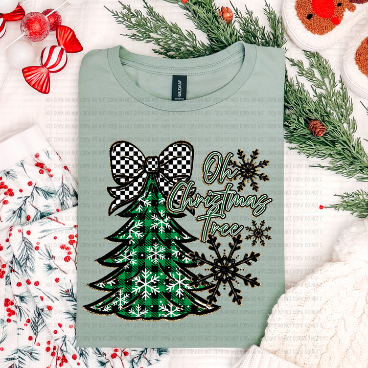 Oh Christmas Tree Green DTF Print