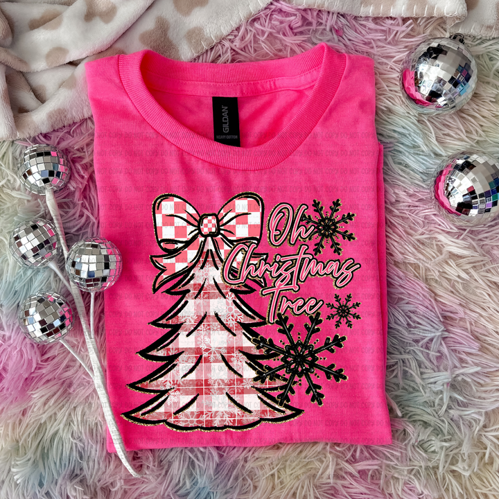 Oh Christmas Tree Pink DTF Print