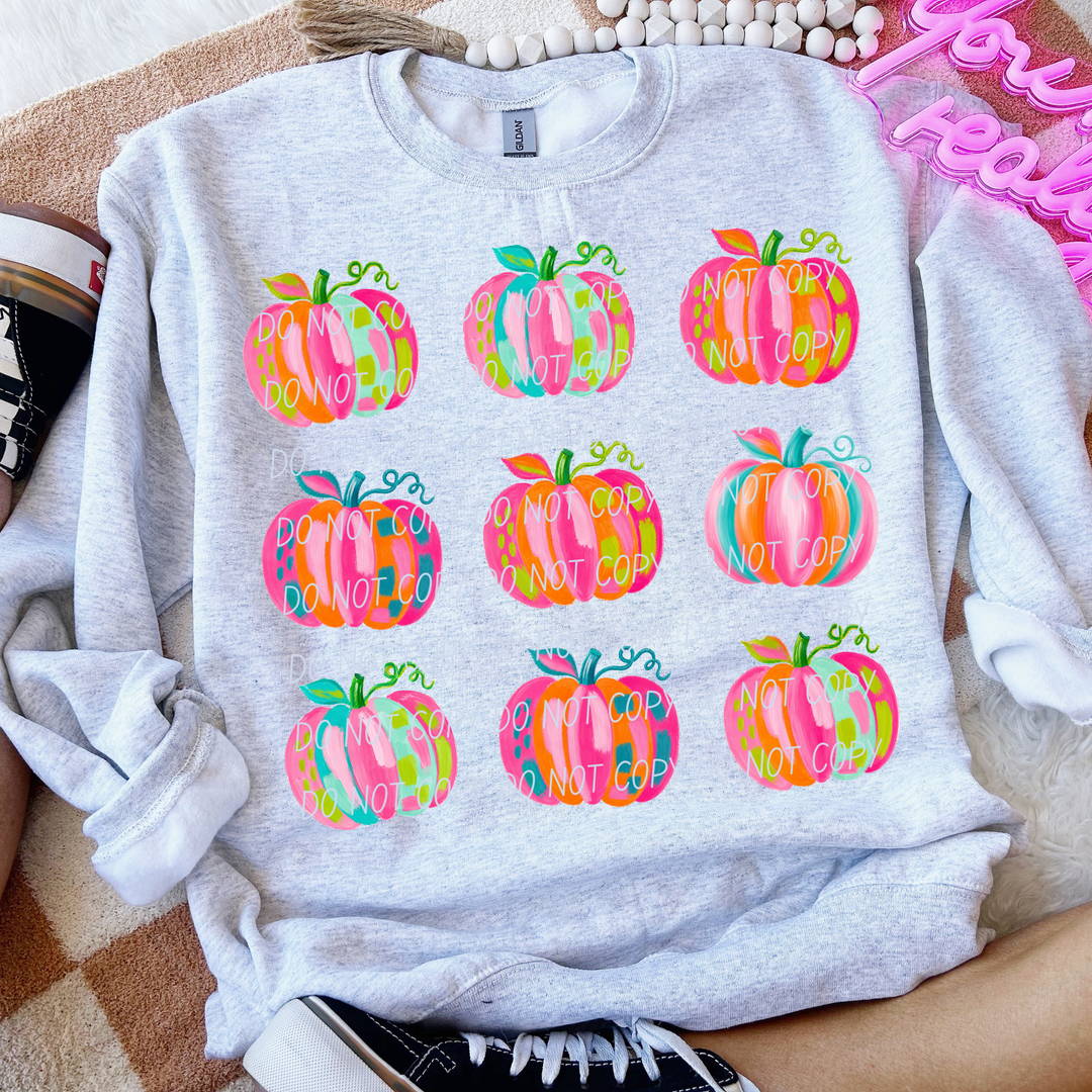 Painted Pumpkins DTF Print