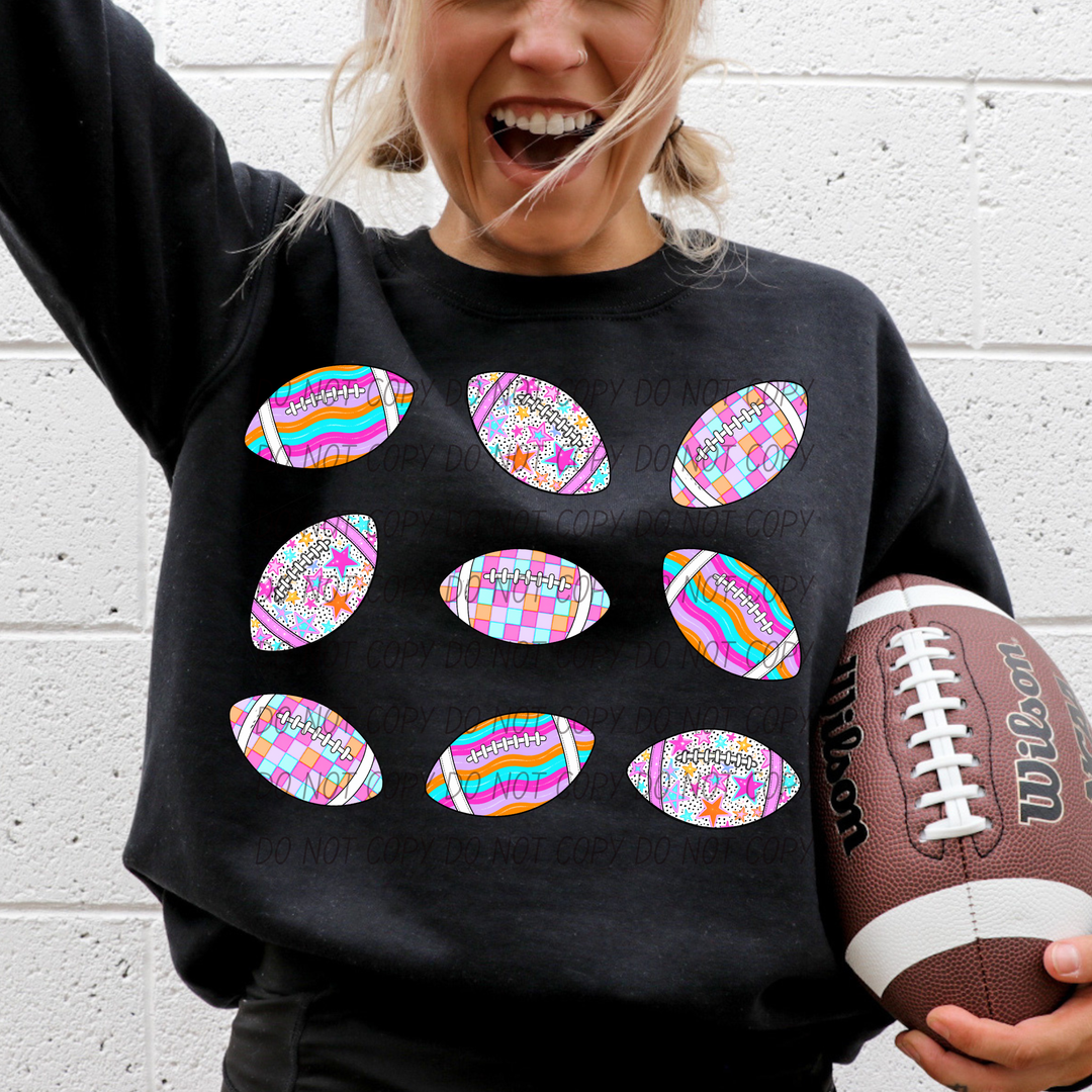 Pattern Football DTF Print