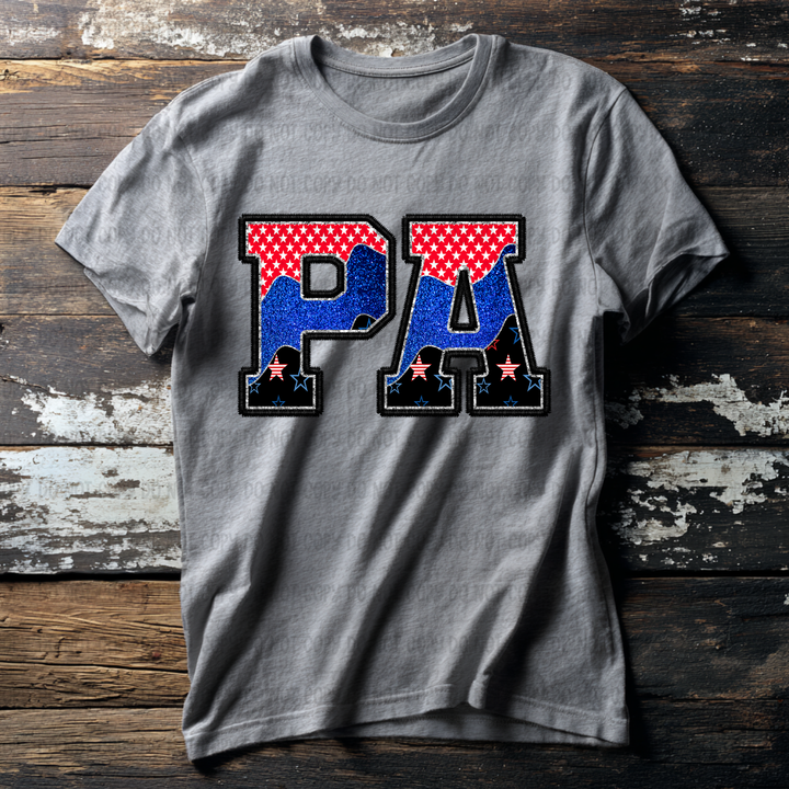 Patriotic States DTF Print