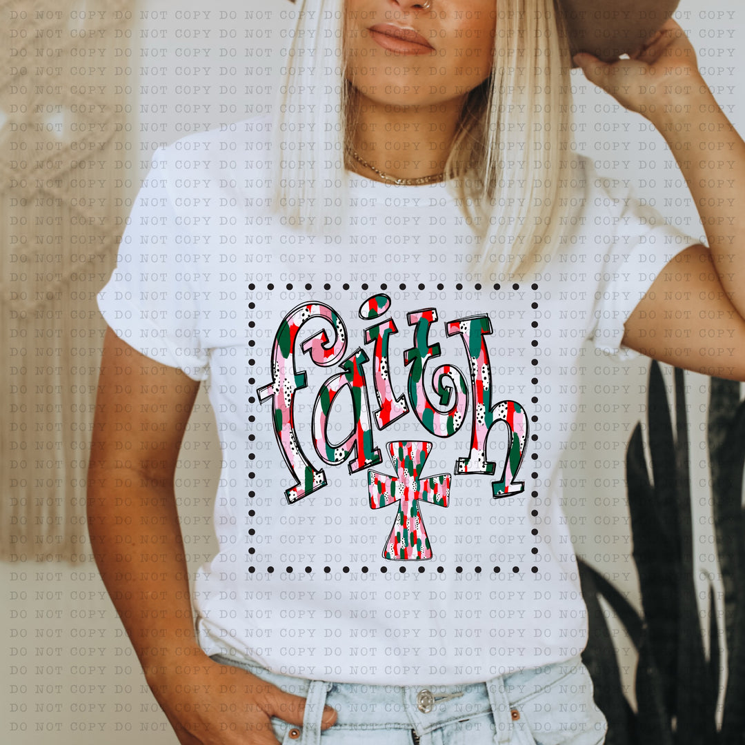Pink Dottie Faith DTF Print