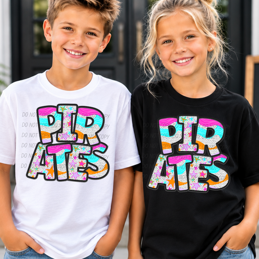 Wavy Stars Mascots DTF Print