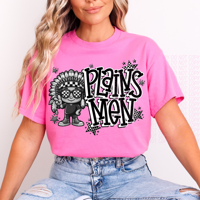 Black and White Mascots DTF Print