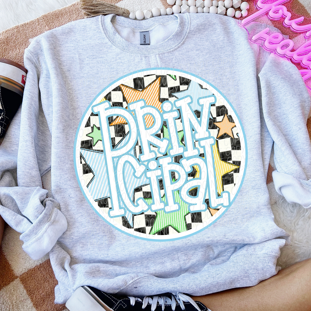 Back To School Stars Blue - Occupations DTF Print