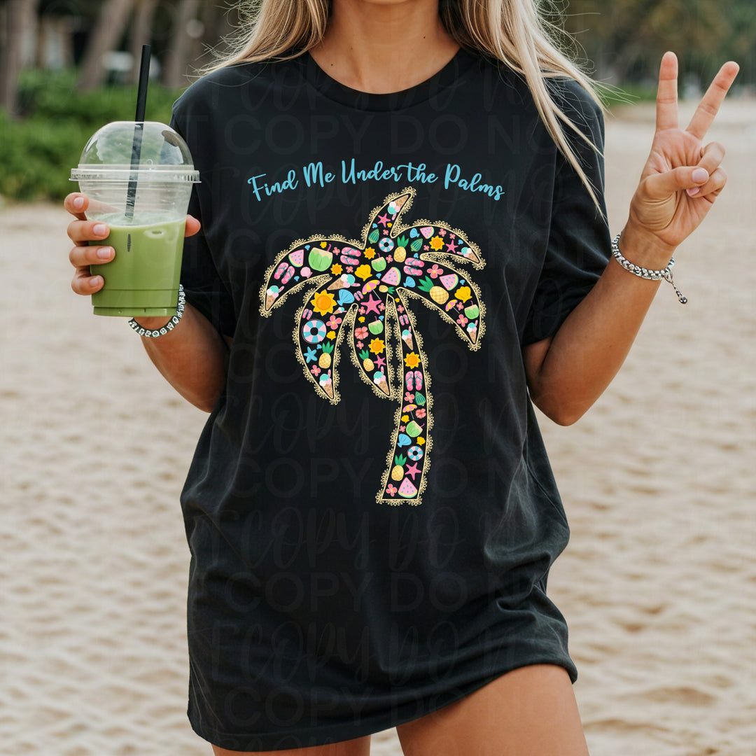 Fine Me Under the Palms DTF Print