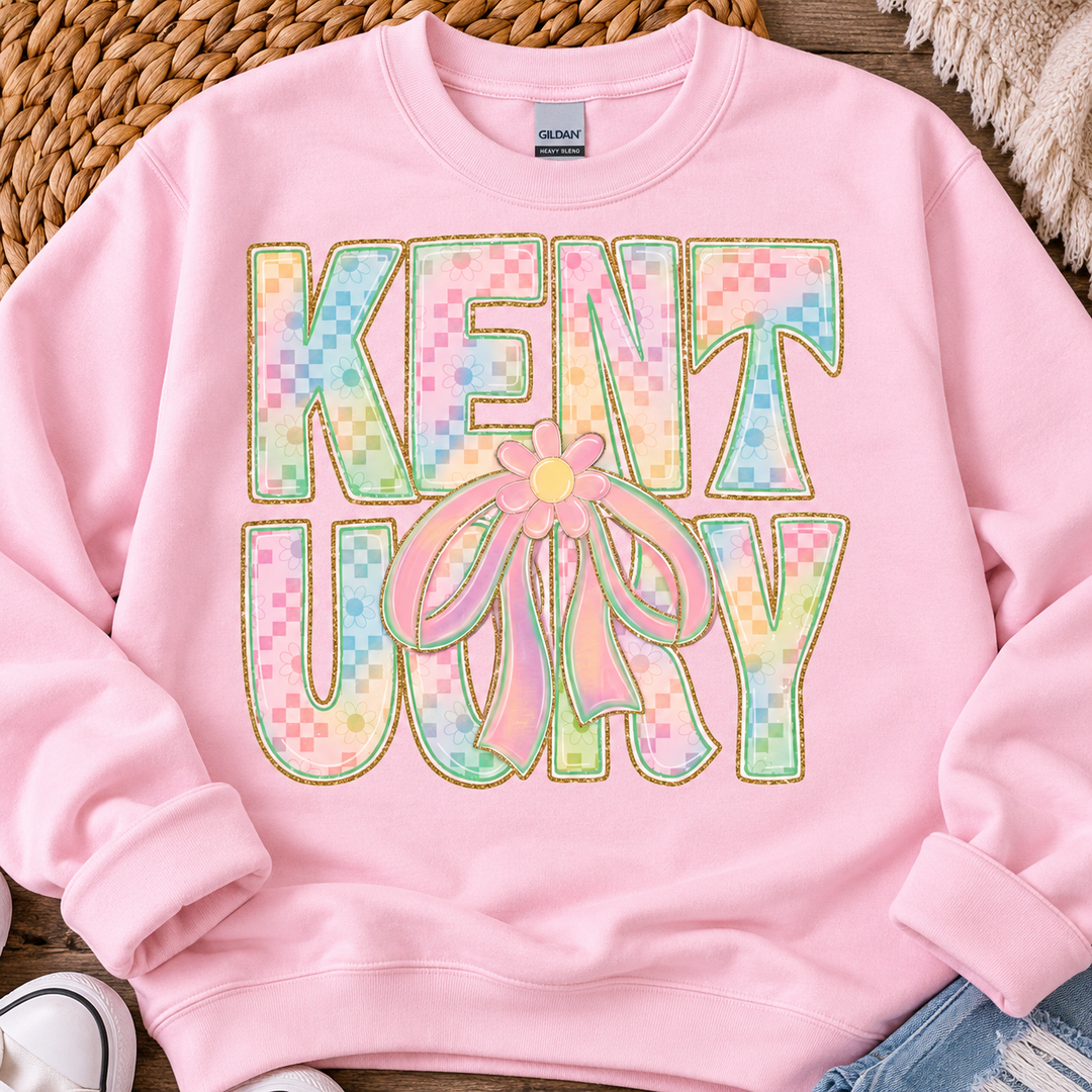 KY Daisey Bows And Checkers DTF Print